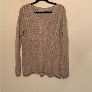 Light brown embroidered sweater